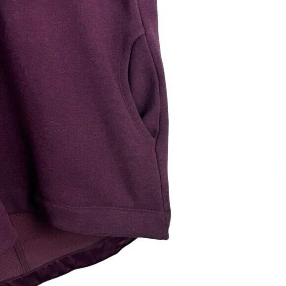 Athleta Cozy Karma Funnel Neck Sweatshirt Spiced Cabernet Fleece Lined US M - Picture 7 of 13